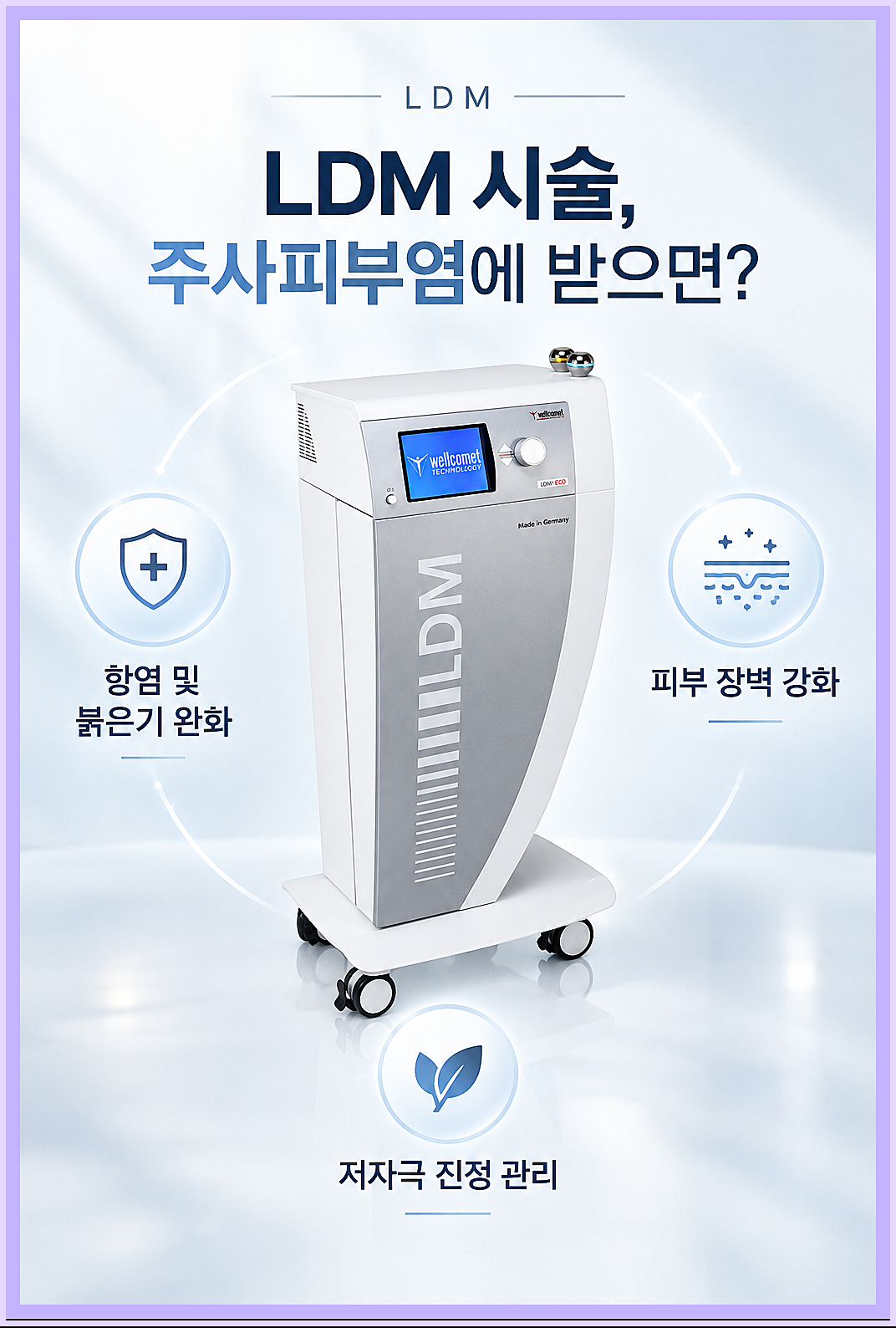 주사피부염 LDM 시술 원리, 이중 주파수 초음파의 미세 진동